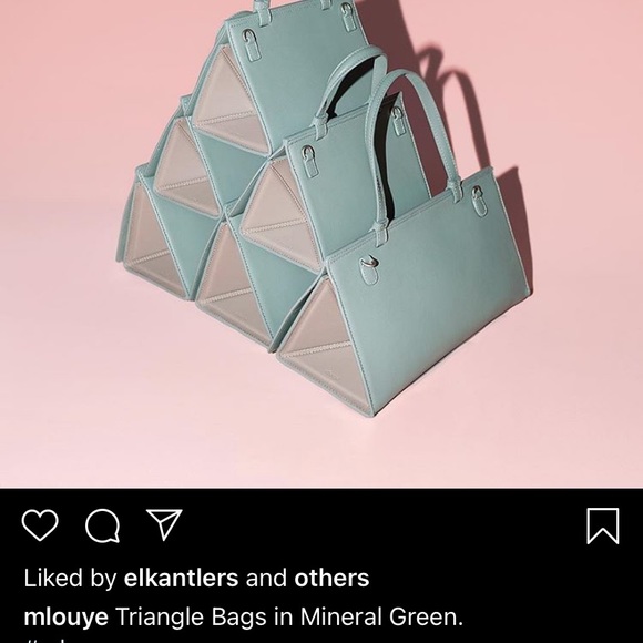 Mlouye triangle bag in mineral green - Picture 2 of 10